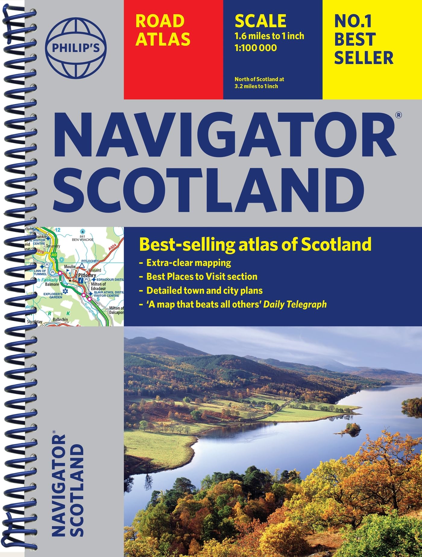 Libro: Philip's Navigator Scotland: The Best of Scotland: Spiral (Philip's Road Atlases)