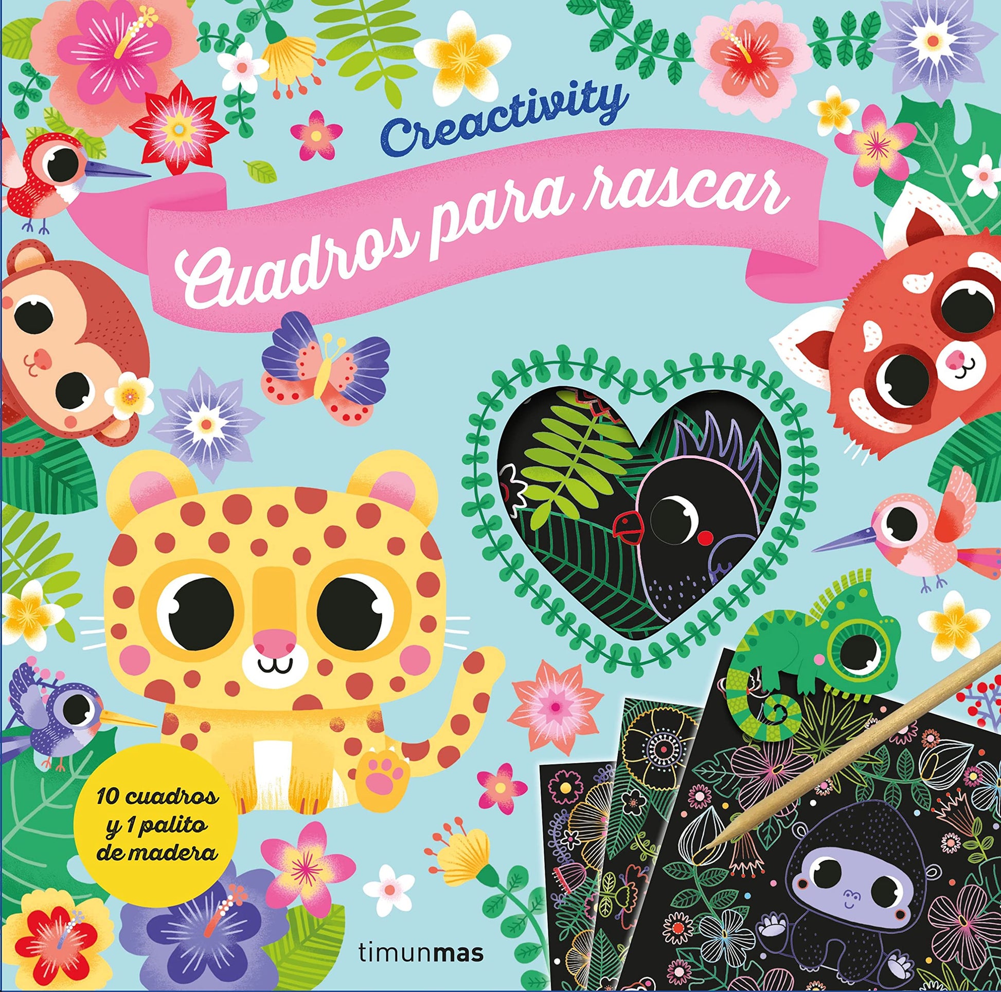Libro: Creactivity. Animales monísimos. Cuadros para rascar