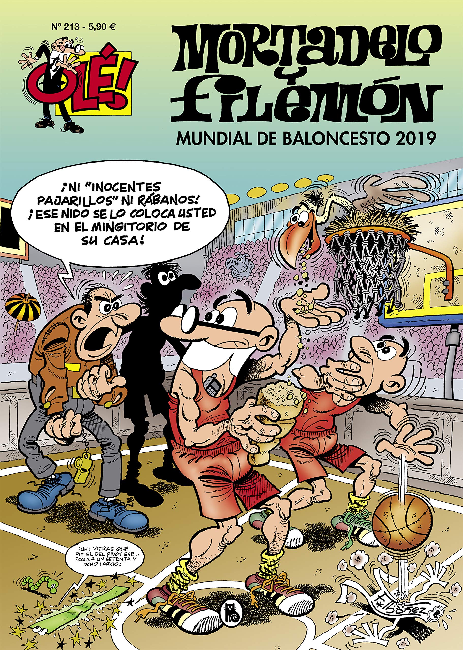 Libro: Mortadelo y Filemón. Mundial de baloncesto 2019 (Olé! Mortadelo 213)