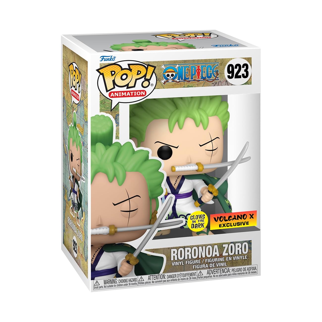 Funko Pop! Animación One Piece Roronoa Zoro (Brilla en la Oscuridad), Exclusivo