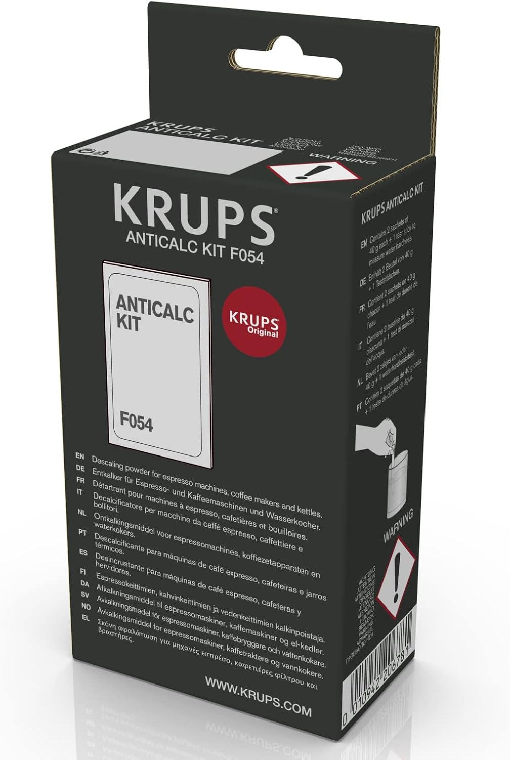KRUPS Polvo de descalcificación F054 para cafeteras de café y café expreso máquinas completamente automáticas EA8442 y EA8250