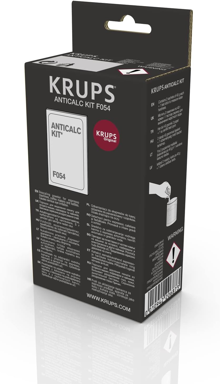 KRUPS Polvo de descalcificación F054 para cafeteras de café y café expreso máquinas completamente automáticas EA8442 y EA8250
